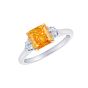 Trio Orange Diamond Ring