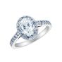 Regal Ring set with blue and white diamonds 