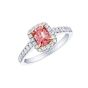 Regal Padparadscha Sapphire and Diamond Ring