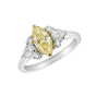 Papillon Yellow Diamond and Diamond Ring