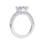 Reflection Cushion Cut Ring with Pavé Shoulders 