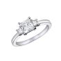  Trilogy Princess Cut Diamond Ring