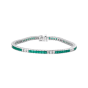 Carré Cut Emerald and Diamond Deco Bracelet