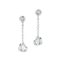 Heart Cut Diamond Suspense Drop Earrings