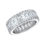 Eternity Carré and Brilliant Cut Diamond Ring