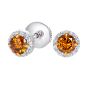 Regal Orange Diamond Earrings