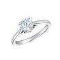 Solitaire Diamond Ring with Hidden Diamonds in the Collet 