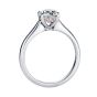 Solitaire Round Diamond Ring with Discreet Pink Diamonds 