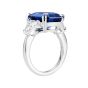 10 carat royal blue sapphire engagement ring created in platinum