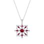Snowflake Pendant set with Rubies and Diamonds