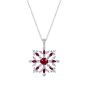 Snowflake Pendant set with Rubies and Diamonds