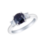Trio Colour-change Purple Sapphire Ring