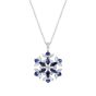 Snowflake Pendant set with Sapphires and Diamonds