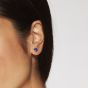 Solitaire Sapphire Stud Earrings 