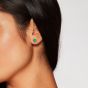 Solitaire Emerald Stud Earrings 