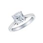  A 2 carat cushion cut diamond set in platinum