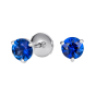 Solitaire Sapphire Stud Earrings 