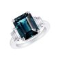 Artemis Teal Sapphire and Diamond Ring