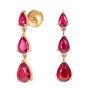 Trilogy Pear Shape Ruby Earrings