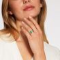 Trio Oval Emerald Ring