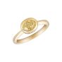 Solitaire oval yellow diamond ring
