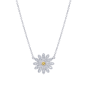 Wildflower Daisy Yellow Diamond Pendant