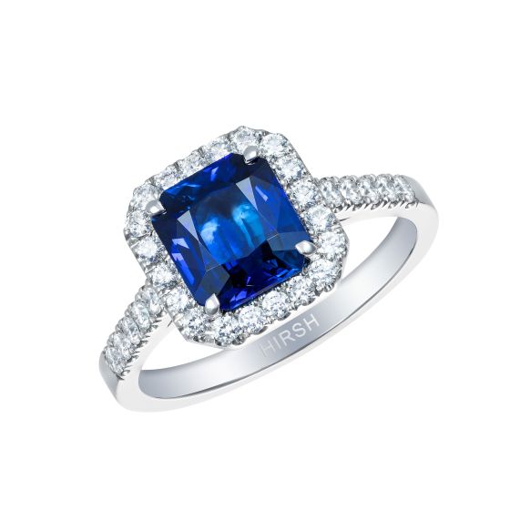 Regal Cushion Cut Sapphire and Diamond Ring