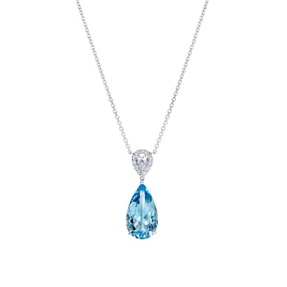 Burlington Aquamarine and Diamond Pendant