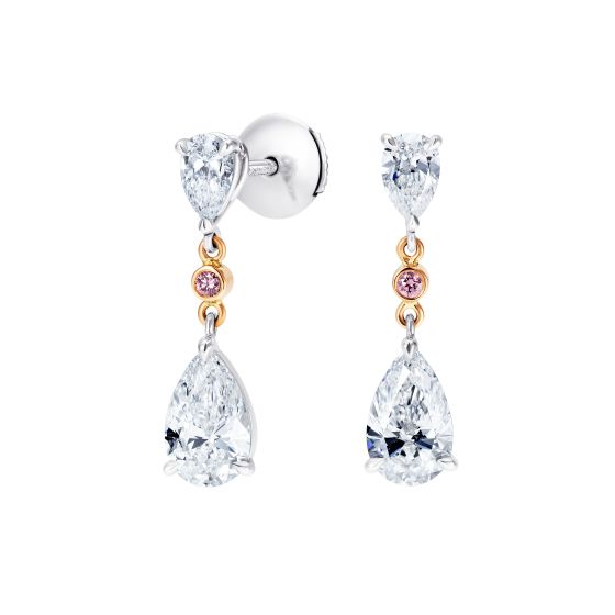 Grafton Diamond and Pink Diamond Earrings