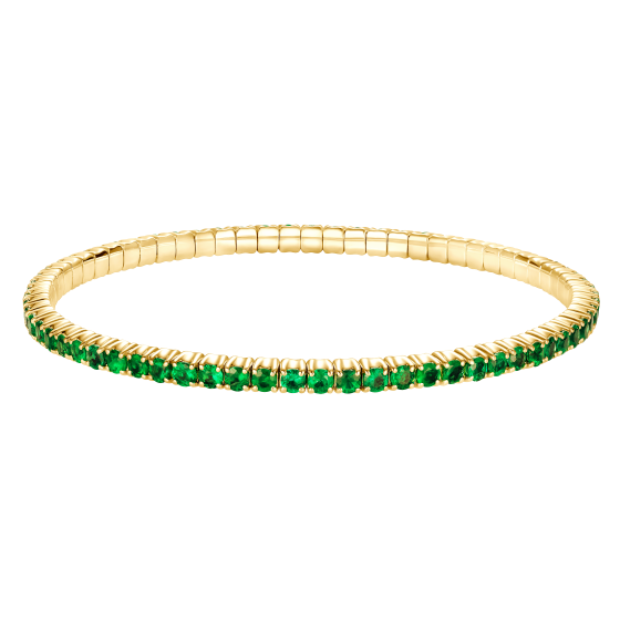 Large Advantage Emerald Bracelet in Yellow Gold