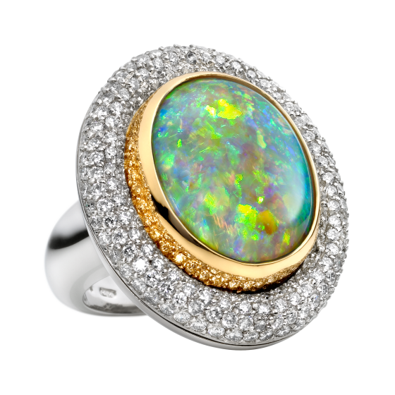 Élan Opal and Diamond Ring