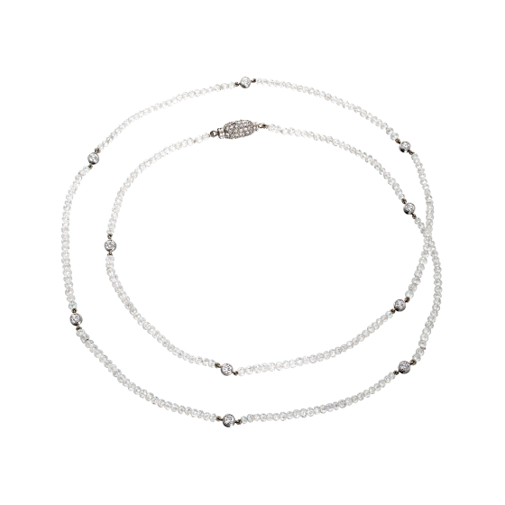 Briolette Diamonds in an Opera Length Necklace