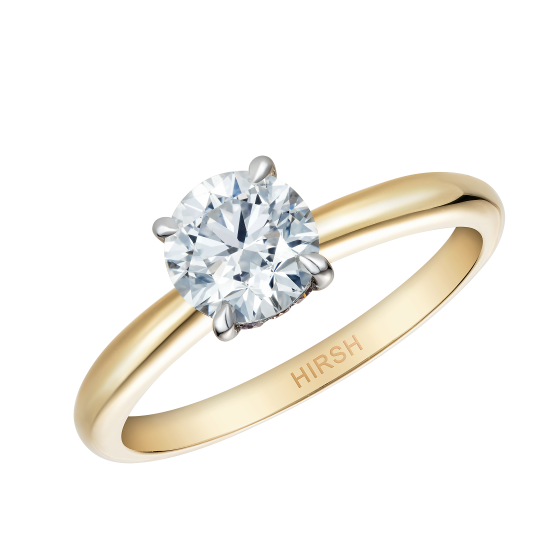 Round Diamond Solitaire Ring in Yellow Gold