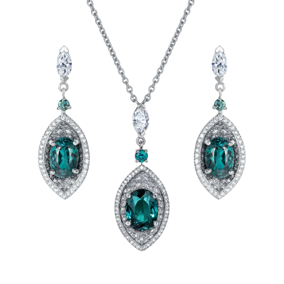 Cleopatra Alexandrite and Diamond Set