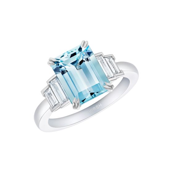 Artemis Aquamarine and Diamond Ring