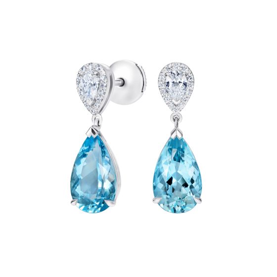 Burlington Aquamarine and Diamond Earrings