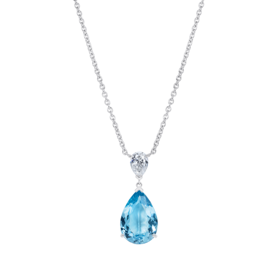 Wallace Aquamarine and Diamond Pendant