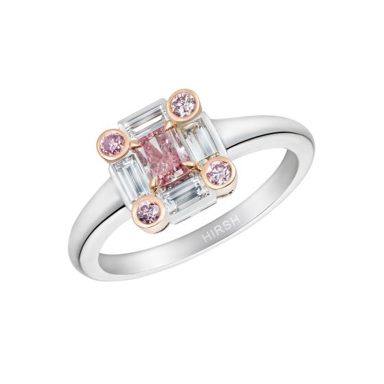 Ice Ring set with Pink Diamonds 