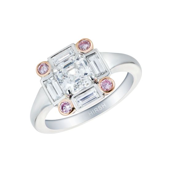Ice Diamond and Pink Diamond Ring