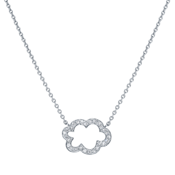 Cloud 9 Platinum and Diamond Pendant