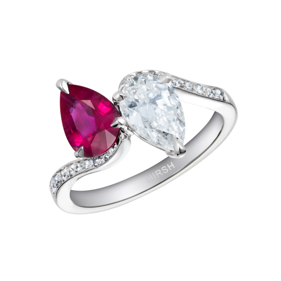 Duet Ruby and Diamond Ring