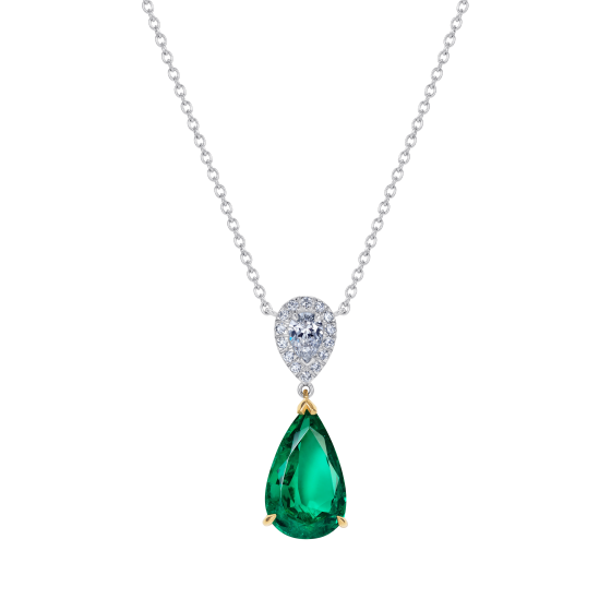 Burlington Emerald and Diamond Pendant