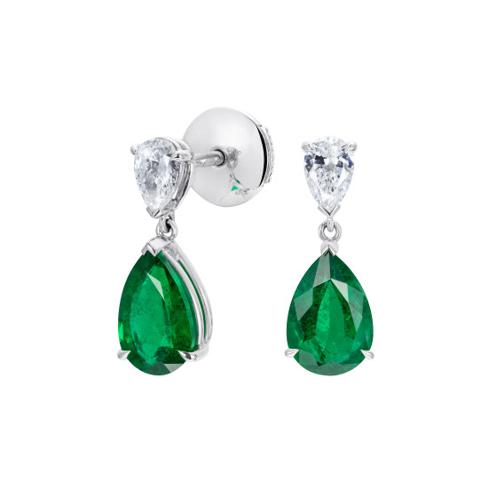 Wallace Emerald and Diamond Earrings