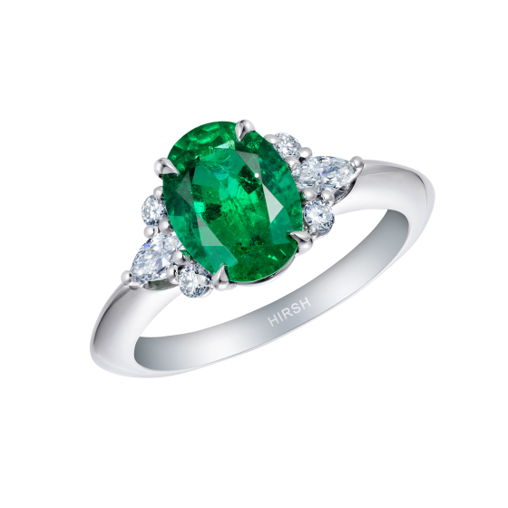 Papillon Emerald and Diamond Ring