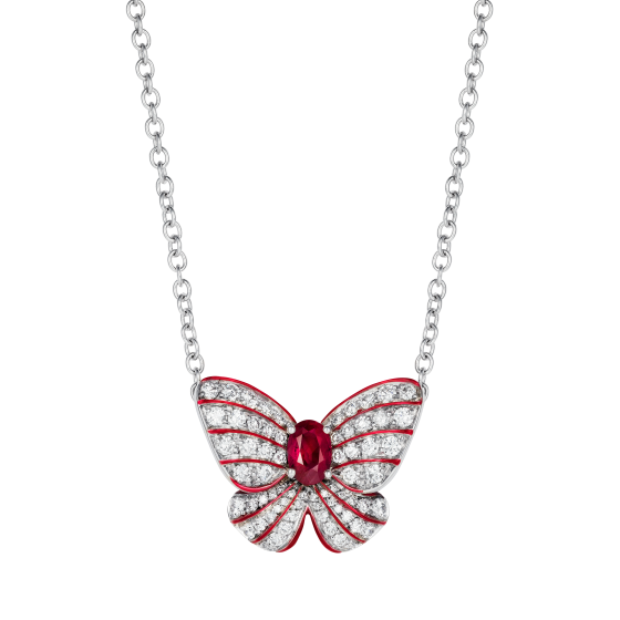 Grace Ruby Butterfly Pendant