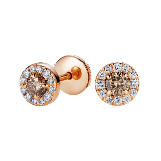 Regal Cognac Diamond Earrings