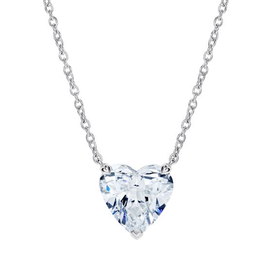 Heart Shape Diamond Solitaire Pendant