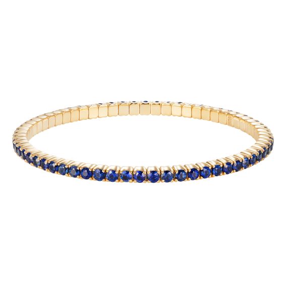 Large Advantage Sapphire Bracelet in Yellow Gold