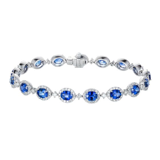 Regal Sapphire and Diamond Bracelet 