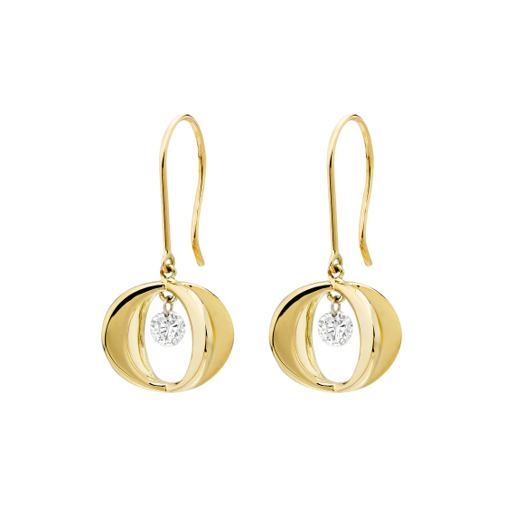 Cinderella Earrings in 18K Gold